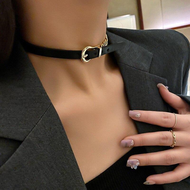 Collana A Strati In Pelle Vintage: Il Gioiello Punk-Rock Che Mette In Risalto Il Tuo Stile