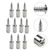 10pc Self-tapping Screws Cabinet Bracket Laminate Support Glass Studs Pegs Heavy Duty Floating Shelf Bracke