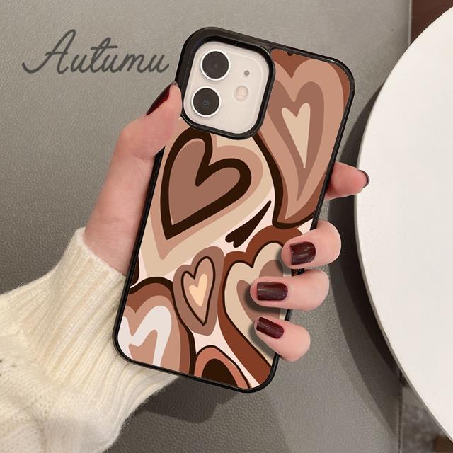 Swirl Hearts Phone Case for iPhone 11 12 13 14 Pro Max Mini X XR XS SE 2020 5 6S 7 8 Plus Samsung Galaxy S21 S22 Cover Shell