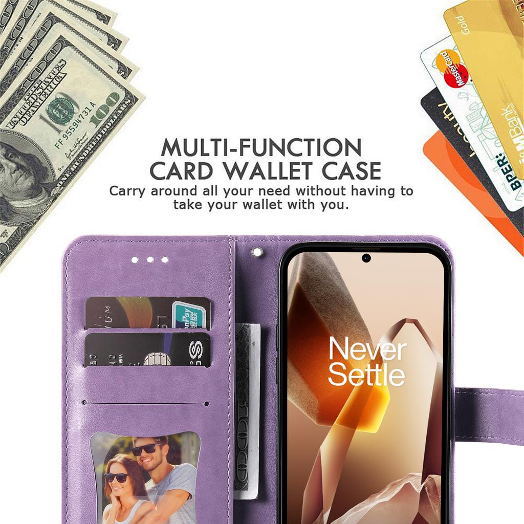 For OnePlus 13 Case Floral Pattern PU Leather Wallet Stand Phone Cover