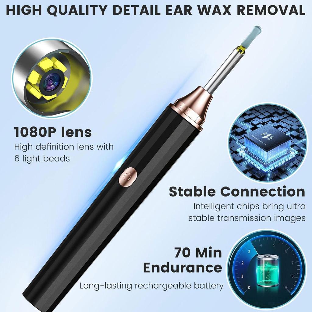 SL0011 WiFi Visual Ear Pick: HD Luminous Integrated Spoon for Ear Canal Cleaning