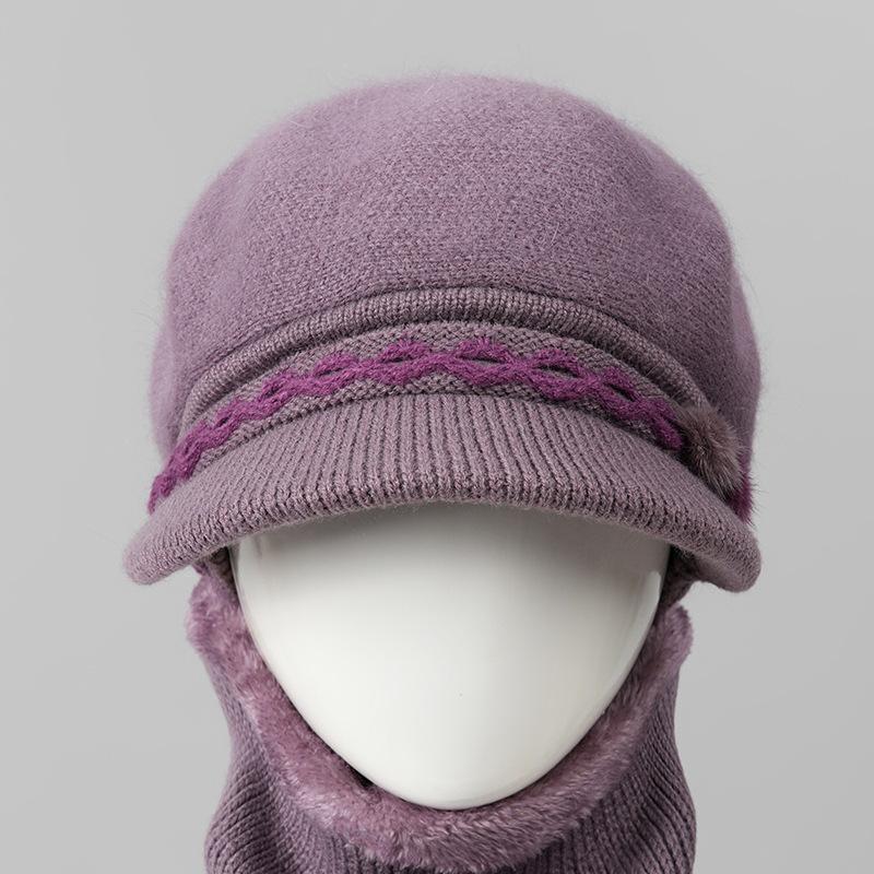 Mom Hat Female Winter Warm Old Man Granny Day Old Woman Knitted Wool Hat