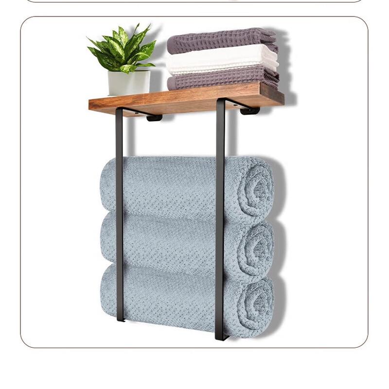 Wall-Mounted Metal Towel Storage Rack
