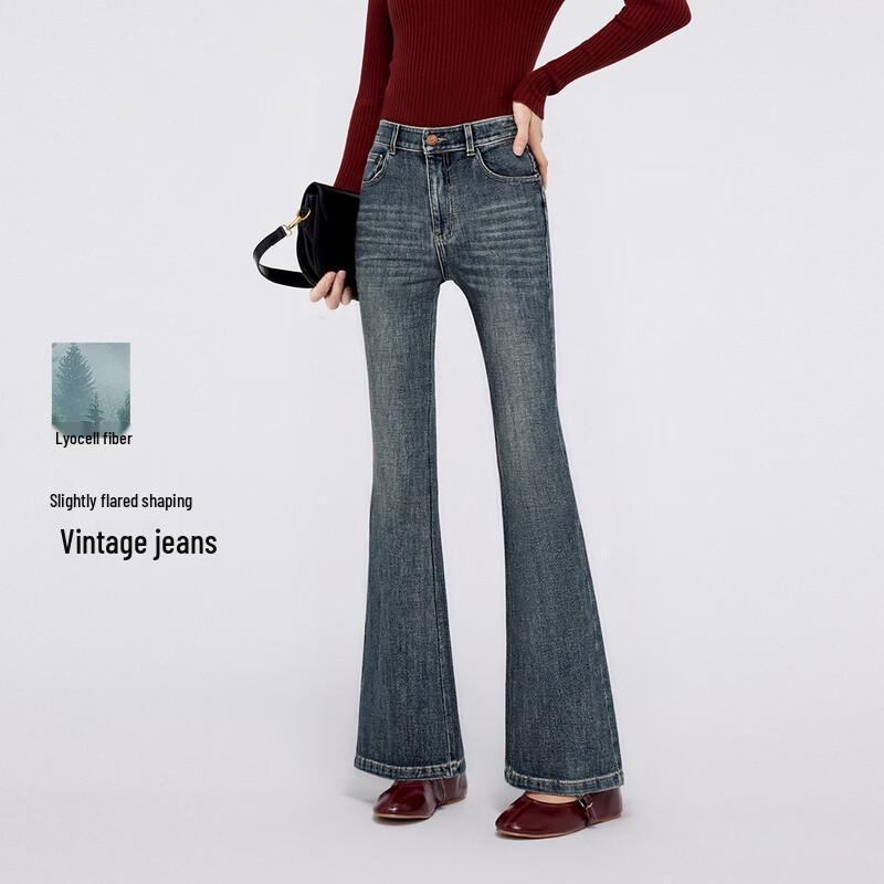 

FivePlus Women s Vintage Flared Jeans M