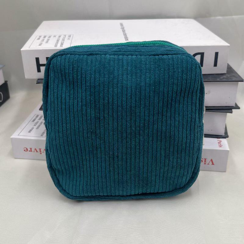 Corduroy Makeup & Sanitary Napkin Storage Bag - Portable Small Coin Purse