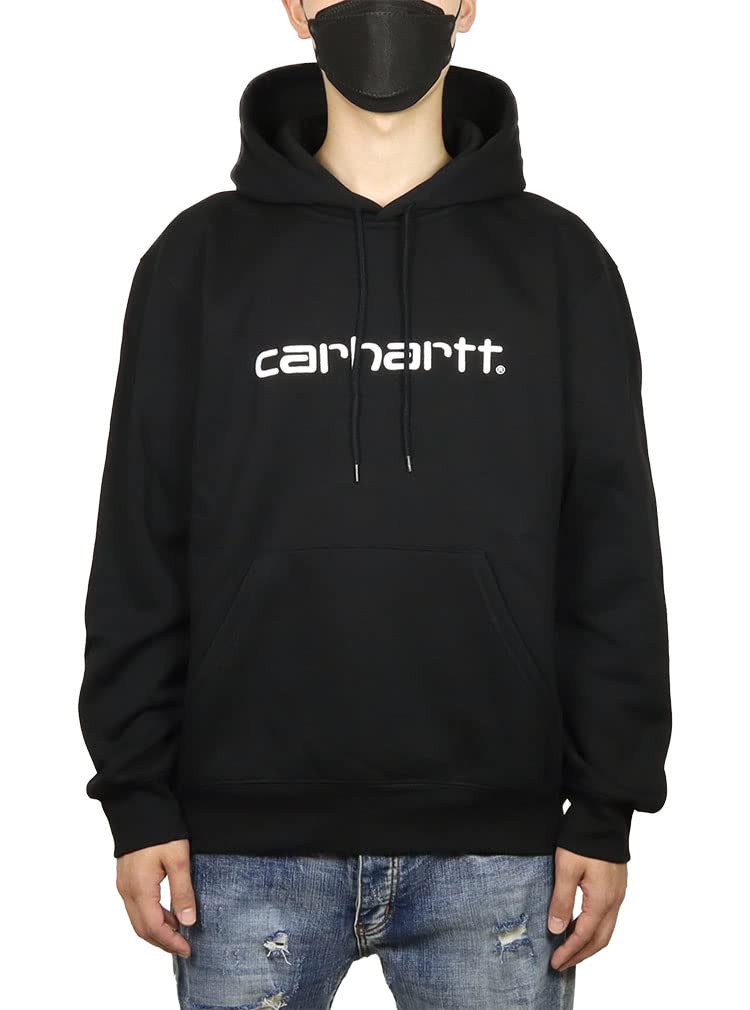 Carhartt WIP Pullover Size Black and 065 Men's Hoodie, L, White, [Used]