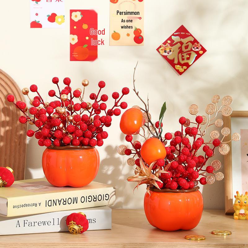 2025 Rok Hada Kaki Nádoba Ozdoba: Nová Domácí Dekorace Štěstí