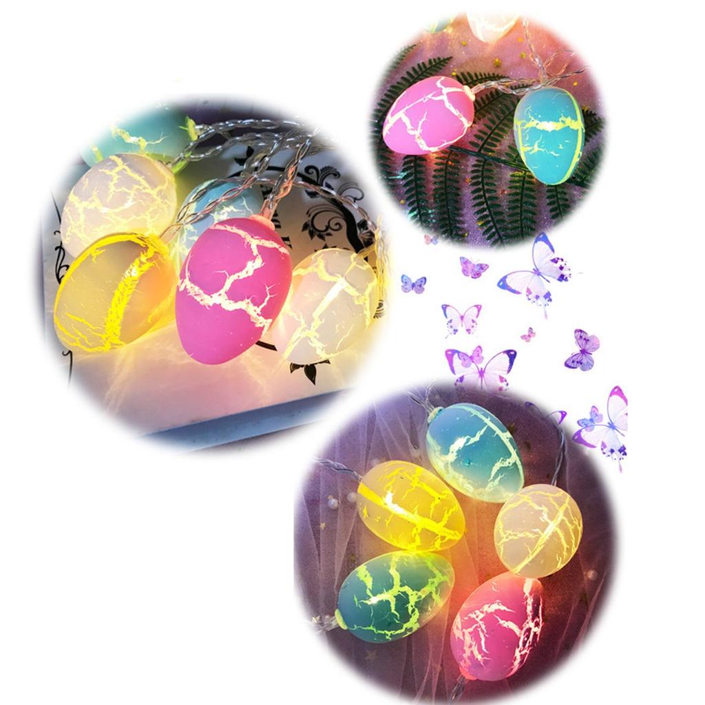 Ostereier-Draht-Lichterkette, batteriebetrieben, für Party, Heimdekoration, Lampen