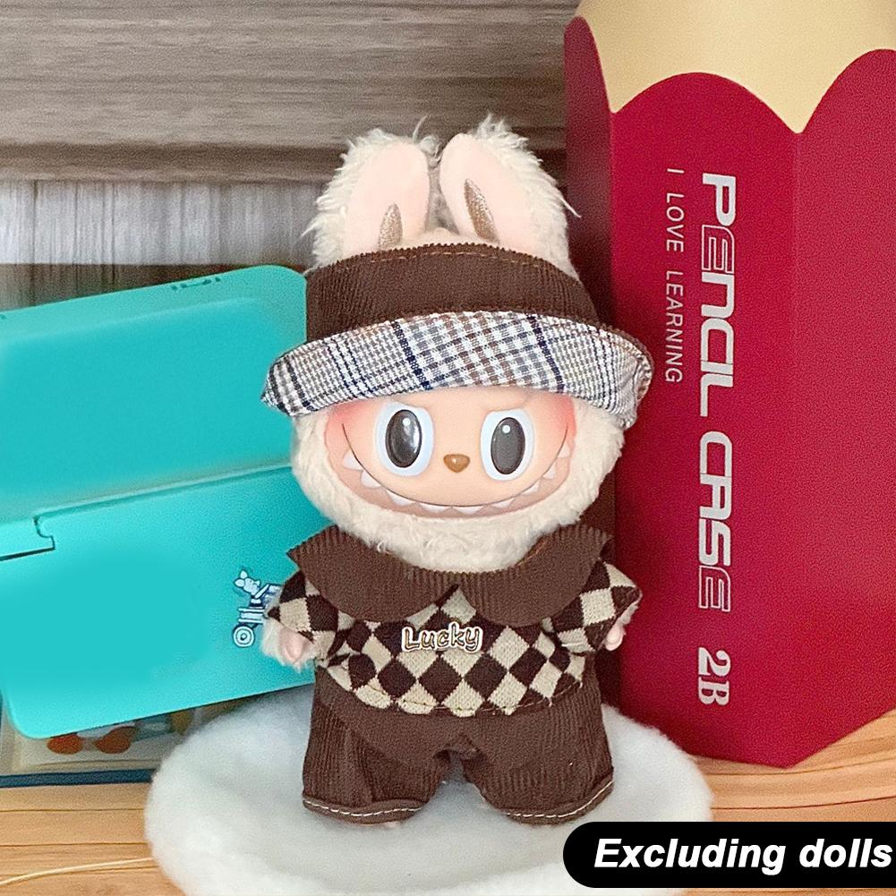 For 17cm Labubu Doll Clothes Fashion Clothes Dress Doll Clothes Color Match Overalls Dolls Accessories Cute Decoration Little Clothes