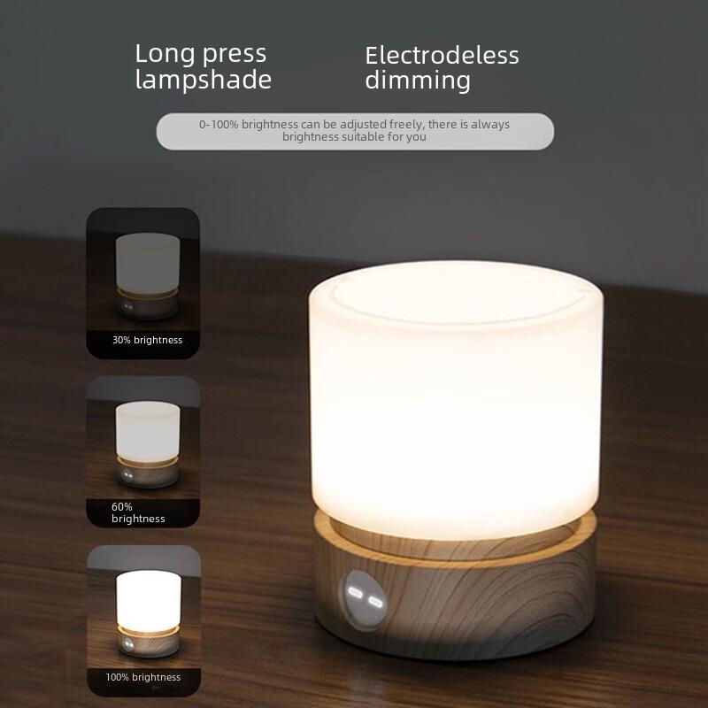 Nordic Rotating Cylindrical Night Light with Breathing Mode