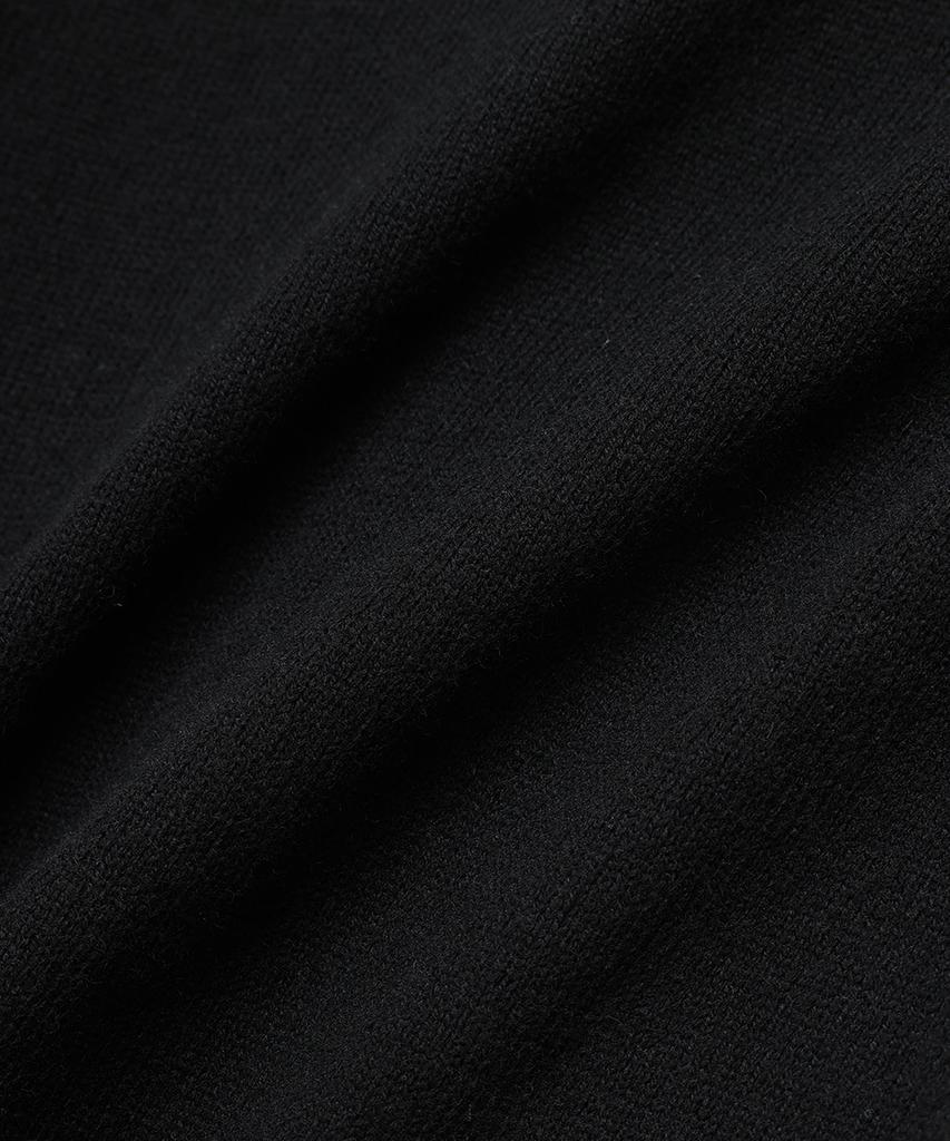 NOIRER FOR WOMAN Cashmere Slit Turtleneck (Black)