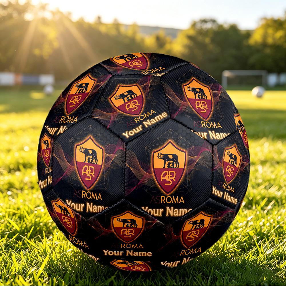 Personalized Size 5 Football AS Roma Pattern Outdoor Game Sports Ball Gift
