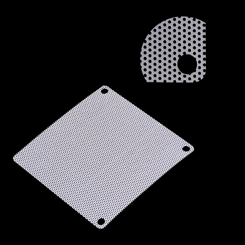MECCANIXITY 140mm Computer Fan Filter Grills PVC Mesh Dustproof Case Cover for Computers, White Pack of 12
