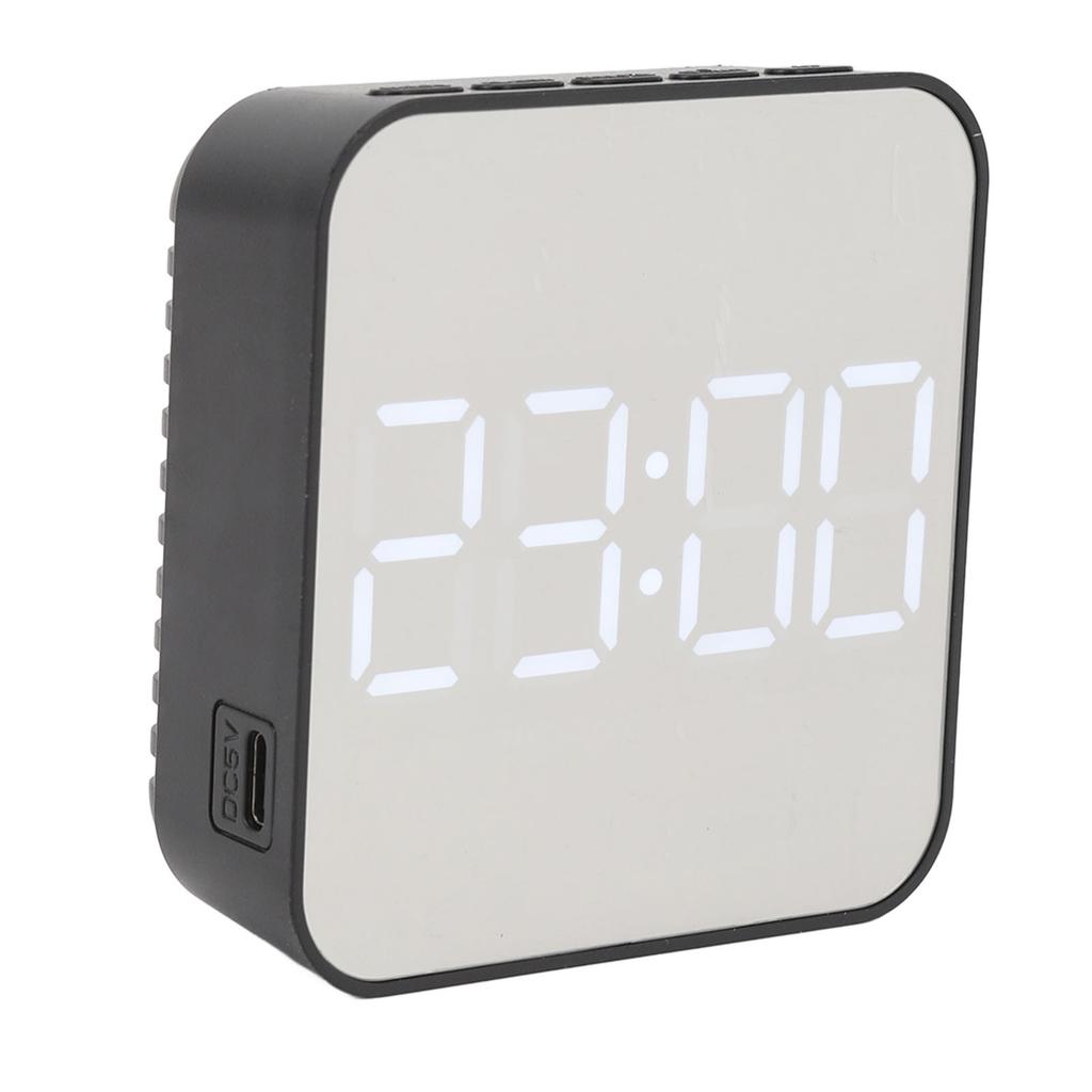 LED Digital Clock 2 Alarm Settings Multifunctional Small Electronic Alarm Clock with Temp Date Display for Bedroom