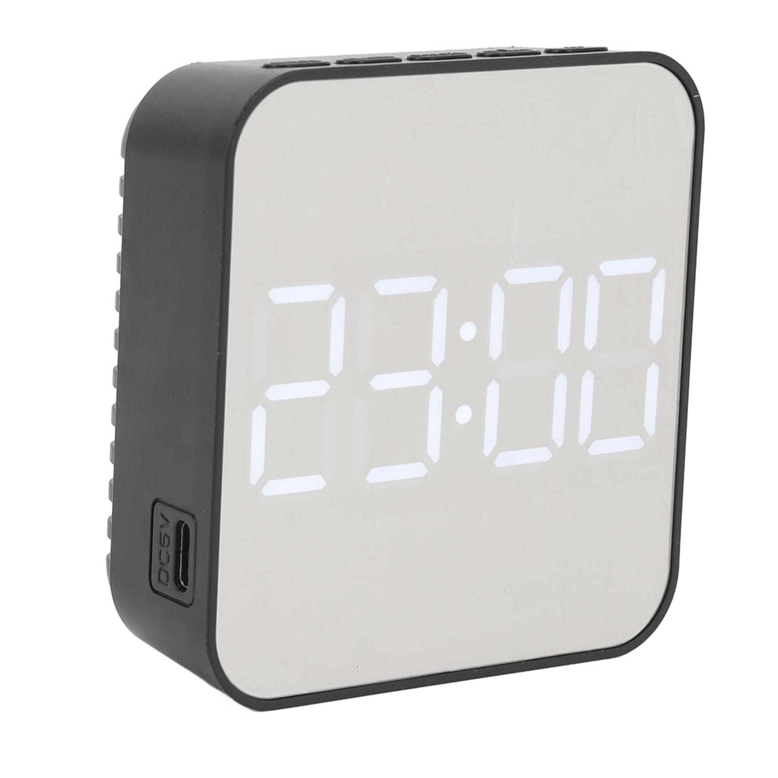 

LED Digital Clock 2 Alarm Settings Multifunctional Small Electronic Alarm Clock with Temp Date Display for Bedroom