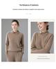 Women's Doll Collar Cashmere Sweater - 2025 Winter Collection: Solid Color, Base Layer, Gentle Style, Loose Fit, Slimming, Warm
