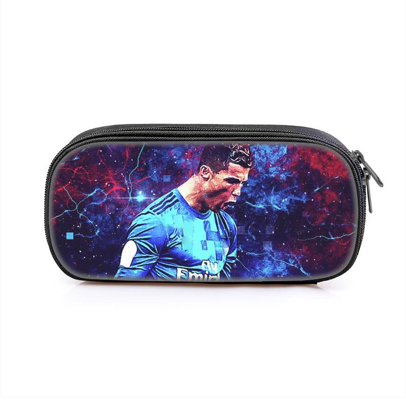 Ronaldo Astuccio per Ragazzi e Ragazze Borsa Portapenne Stella del Calcio Scatola Portapenne con Zip per Ragazzi e Ragazze Miglior Regalo Borse Cosmetiche da Donna