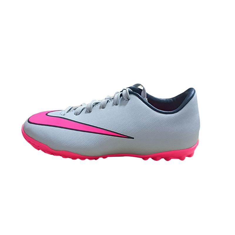 

Nike Детские футбольные бутсы Jr Mercurial Victory V Удобные Нескользящие Прочные Низкие Детские Футбольные Бутсы Серо-Розовые 651641-060 28