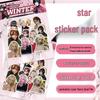Korean Star Laser Sticker Pack - 50 Sheet DIY Stationery Decoration