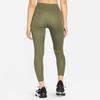 Nike Dri-FIT Patterned Side Print Sports Training Quick-Dry Fitness Leggings Women Bottoms Olive-Green DM7259-222
