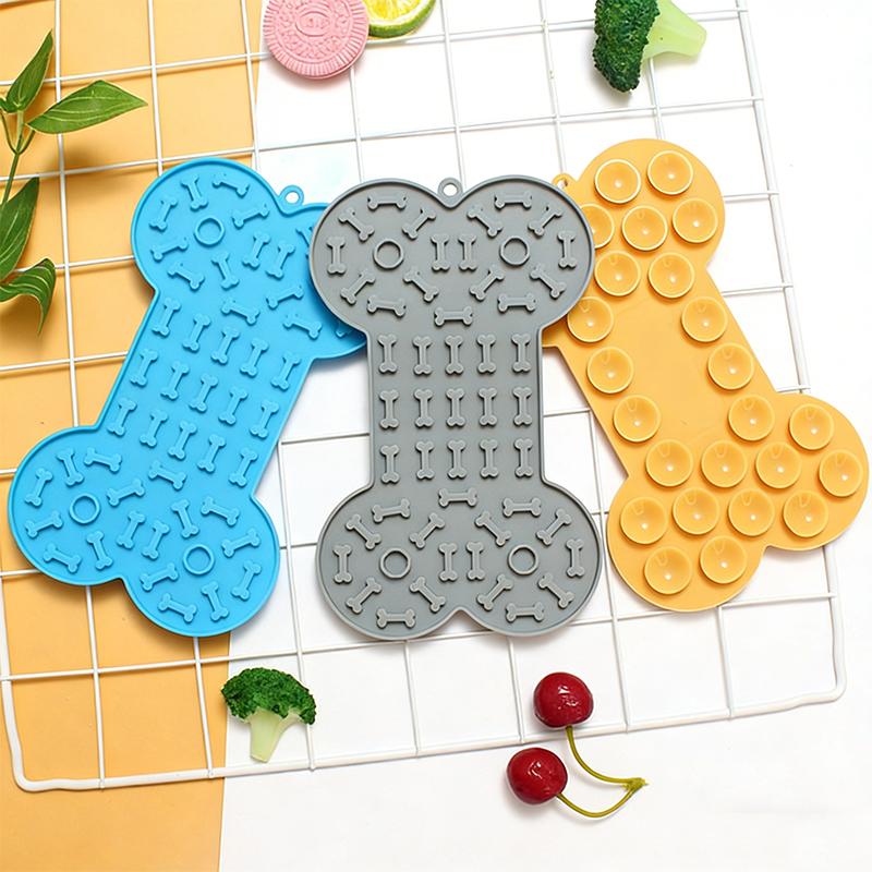 Silicone Pet Licking Pad With Suction Square Round Lick Mat Cat Dog Slow Food Bowl Dogs Slow Feeder Pet Supplies