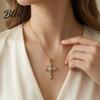 Retro Christian Necklace Catholic Necklace, Religious Pendant Colorful Rhinestone Daily Wear Statement for Women Wear, Jewelry Gift