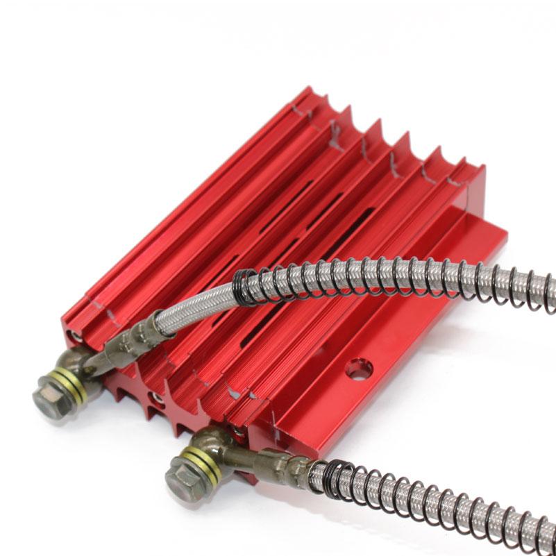 Motorcycle Aluminum Oil Radiator Bike Oil Cooler With Oil Pipe With Screw For Lifan 110 125cc Honda CRF Motocross Accessories