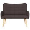 2 Seater Sofa Dark Brown 115 x 61 x 87 cm Fabric