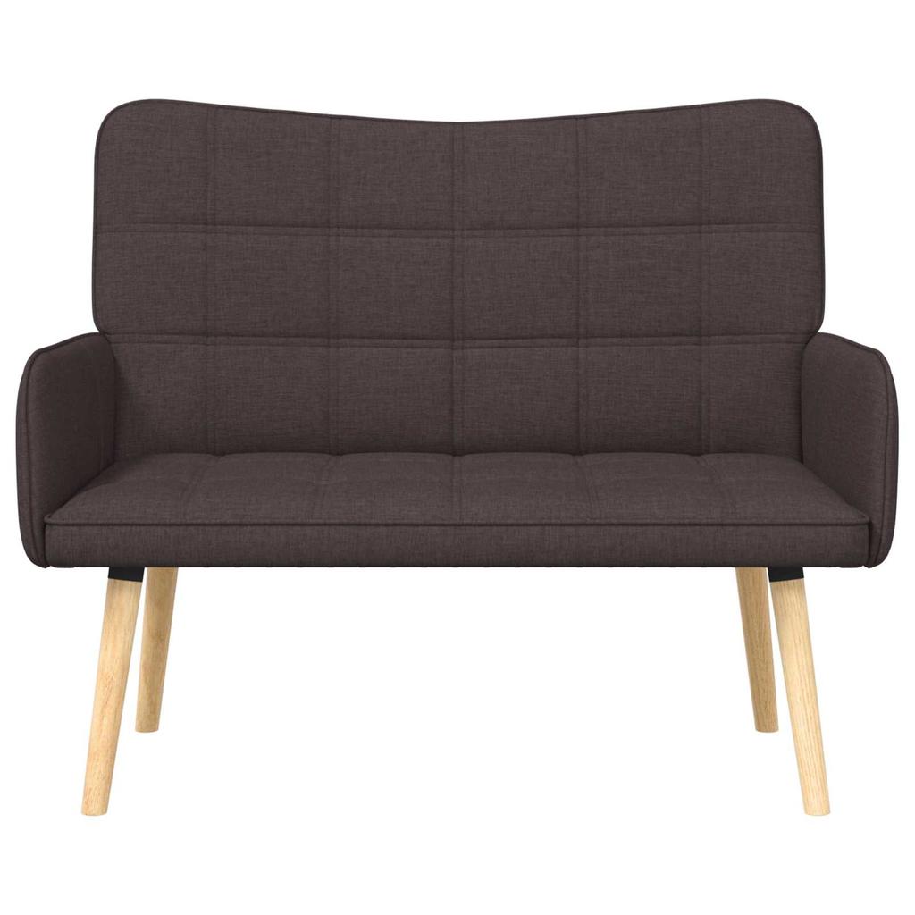 2 Seater Sofa Dark Brown 115 x 61 x 87 cm Fabric