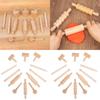 Wooden Pasta Rolling Pin With Textured Surface For Kids Diy Craft And Play