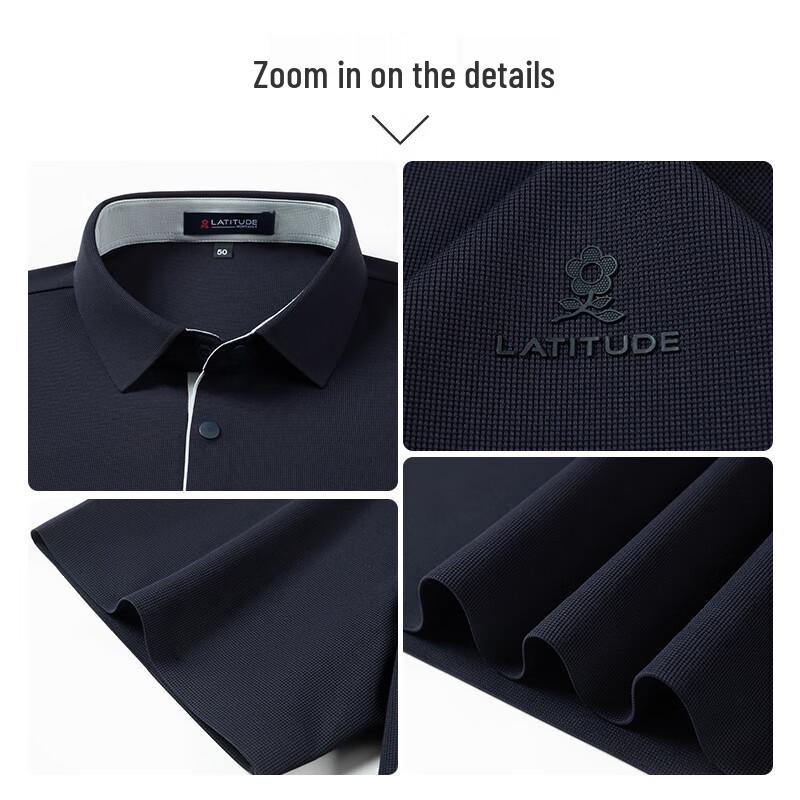 MONTAGUT Men's Summer Waffle Knit Polo Shirt