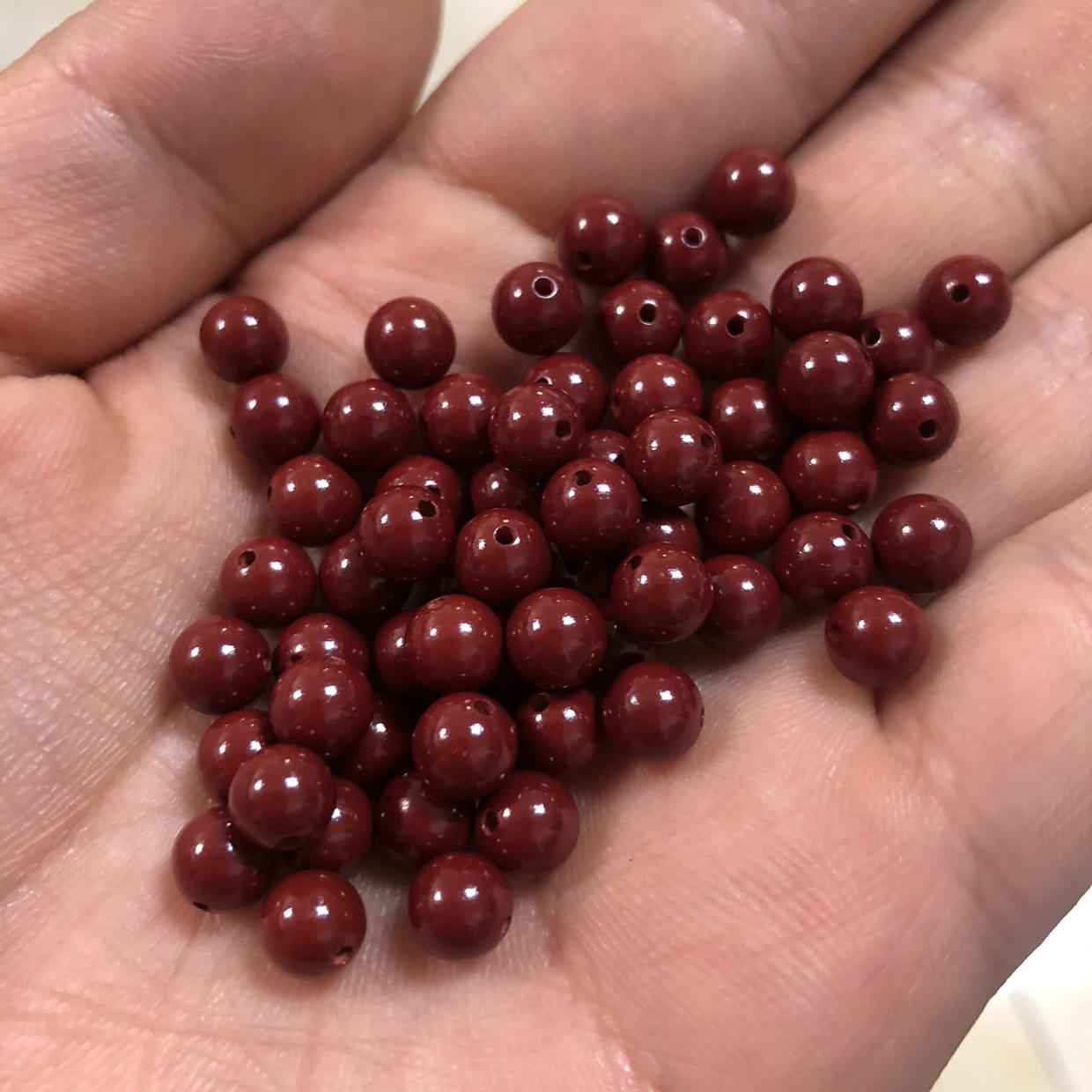 Cinnabar Purple Gold Sand Beads DIY Kit with Free Shipping 6mm Purple Sand Beads, 10 pieces