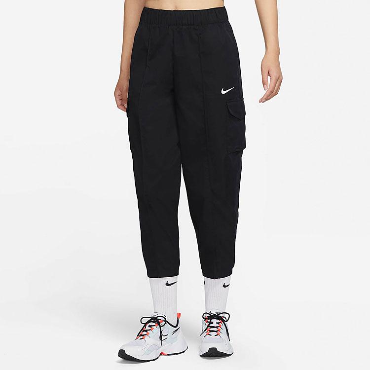 Nike Solid Color Woven Sports Pants For Spring Women Bottoms Black DD5984-010