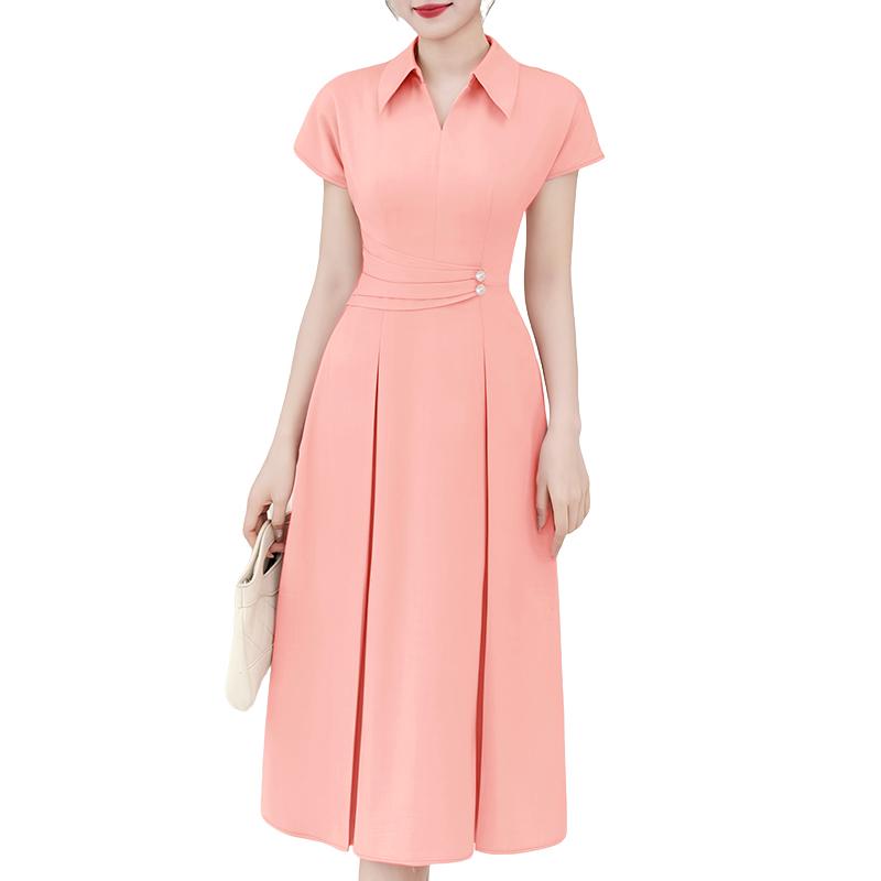 

ZANZEA Женское повседневное платье с отложным воротником, свободное, летнее, с коротким рукавом S