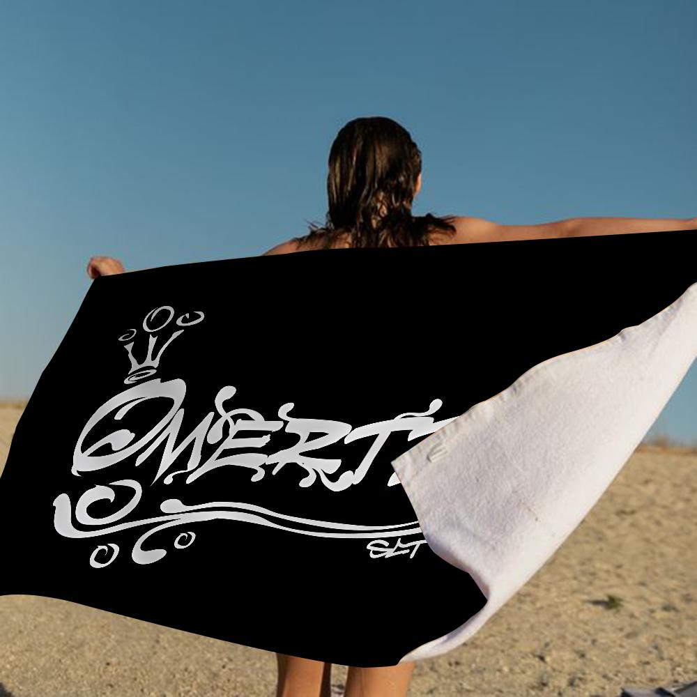 Rapper O-Omerta Mikrofiber Strandhåndklæde Absorberende Hurtigttørrende Blødt Yoga Svømning Resort Bjergbestigning Håndklæde