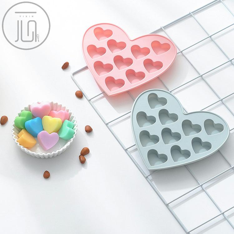 10 selv små kjærlighetssilikon håndlaget såpekakeform DIY sjokoladeform bakeform isristform
