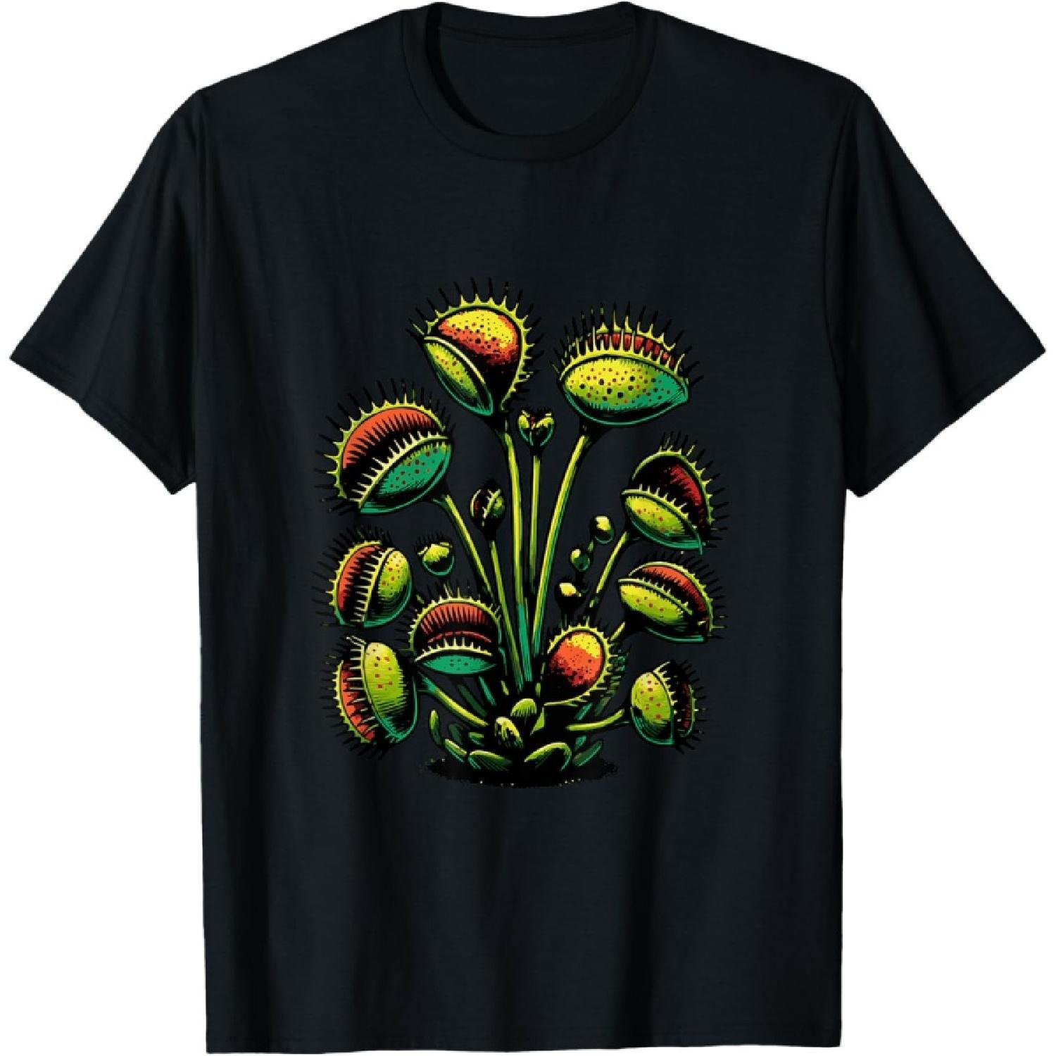 

Carnivorous Plant Venus Fly Trap Retro T-Shirt XXXXXL чорний