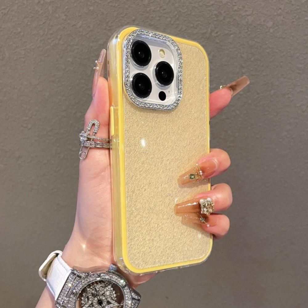 Luxury Shiny Diamond Camera Glitter Glossy Bumper Case For iPhone 16 15 14 13 12 11 Pro Max Plus Shockproof Protective Cover