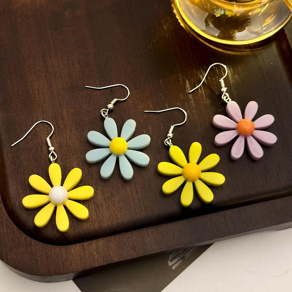 High-End Floral Earrings: Forest-style Daisy & Sunflower Design for Women