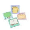 Kawai Stationery Cute Green Sticky Note Cartoon Healing Hand Painted Note Pad for Student Office School Supplies Lovely Memo Pad