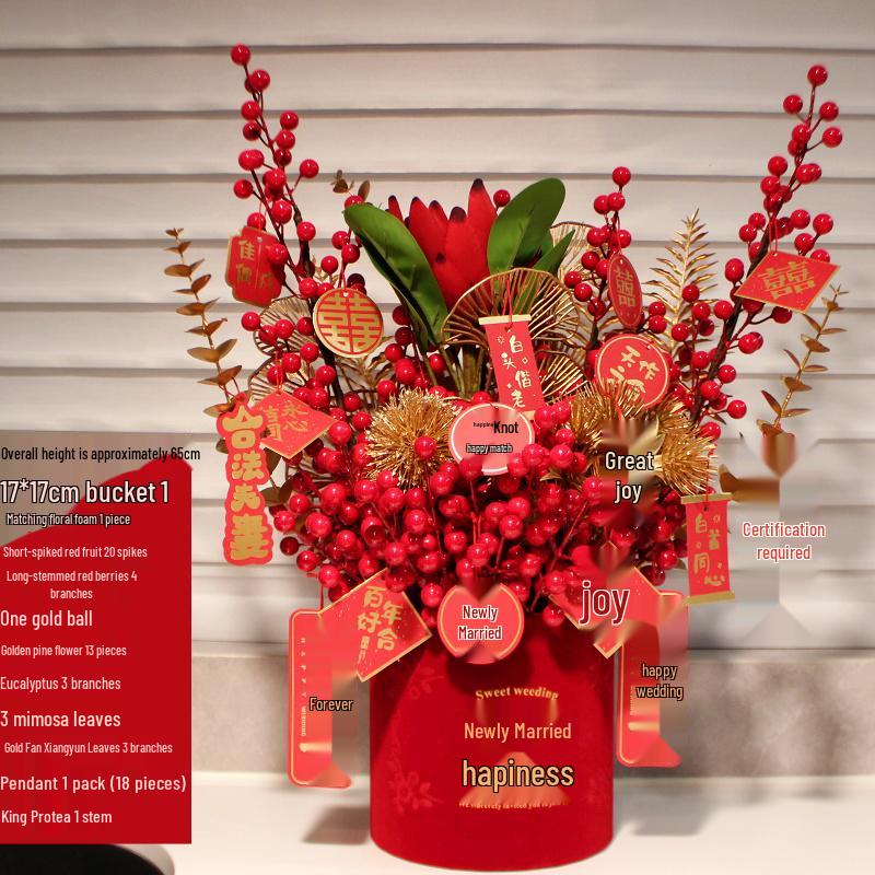 Fortune Flower Bucket: Home & Wedding Décor, Housewarming & Newlywed Gift