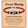Soccer Bracelet for Boys Men Leather Wristband Gifts for Son with Solid Stainless Steel Soccer Ball Charm, Football Jewelry Gift