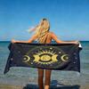 Sun Moon Celestial Oversized Beach Towel Patterned Sunscreen And Windproof Suitable For Swimming Pool Camping Travel Blanket