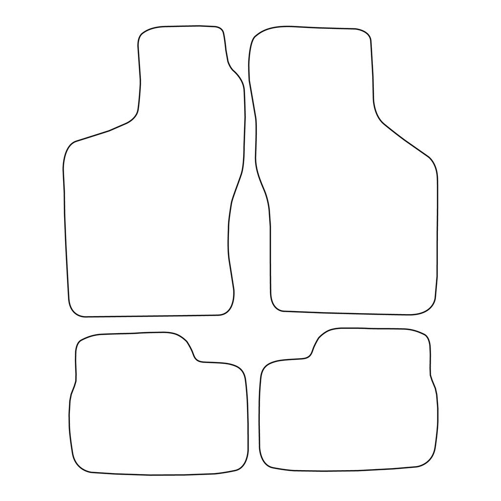 [Blm]Op025 Black - Set Of Velour Floor Mats To Fit Opel Calibra 1990-1997 - Black Trim
