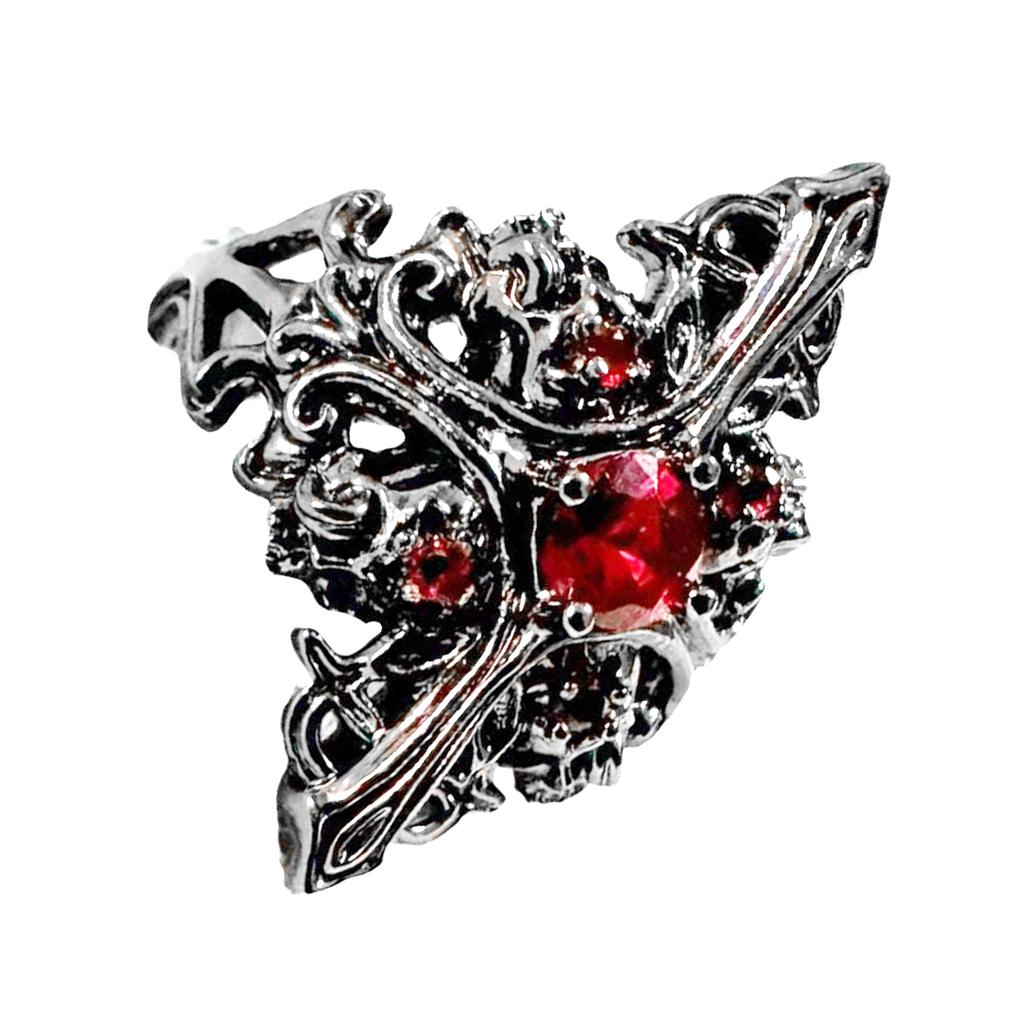 Vintage Rings Gothic Dating Jewelry Alloy Texture Comfortable Rings Suitbale for Adding a Touch of Color to Any Looks