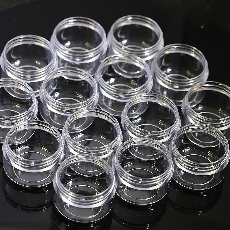 50/20/10 szt. 2-5g Przezroczysty Słoik na Krem Mini Kosmetyczne Butelki Pojemniki Przezroczysty Słoiczek na Nail Art Mała Przezroczysta Puszka na Balsam