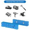 A84E-Vise Jaw Pads 5Inch,1 Pair Soft Jaws For Bench Vise Universal Jaw Covers Multi-Groove Design Clamping Metal Plastics