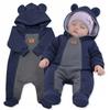 Boys' Jumpsuit 74 Two Zippers Transitional Spring Autumn Navy Blue Anthracite