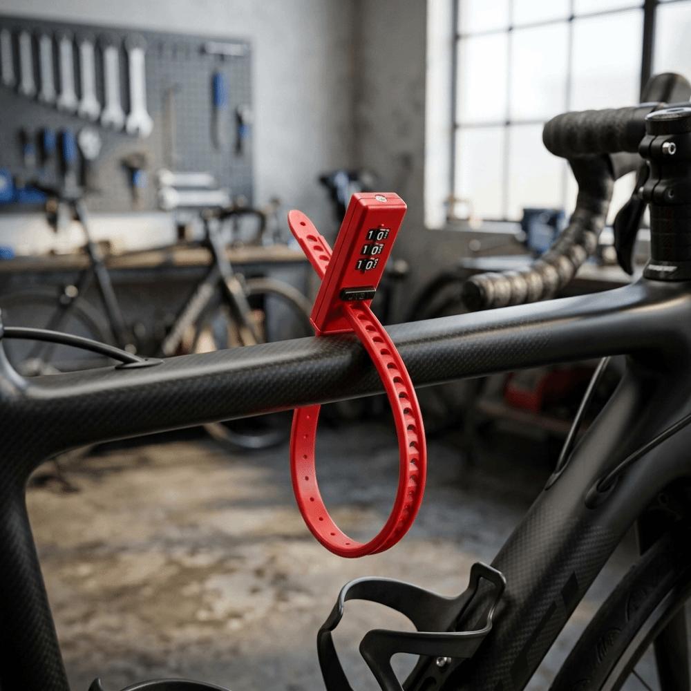 3-digit Password Bicycle Lock Adjustable Tie Lock Anti-theft Lock Helmet Lock Racing Bike