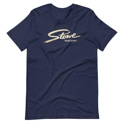 STOWE VERMONT Marineblaues T-Shirt Kurzarm Unisex T-Shirt Unisex T-Shirt